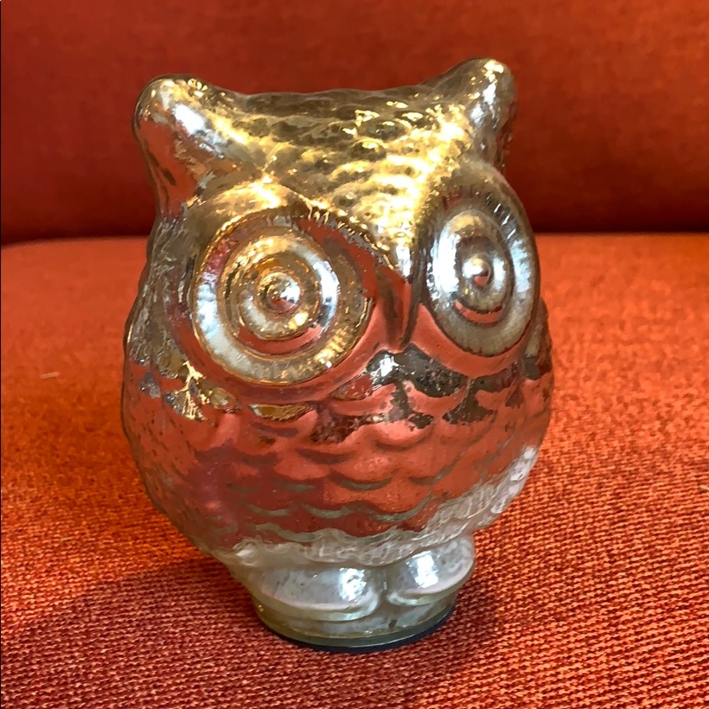 Mercury glass owl